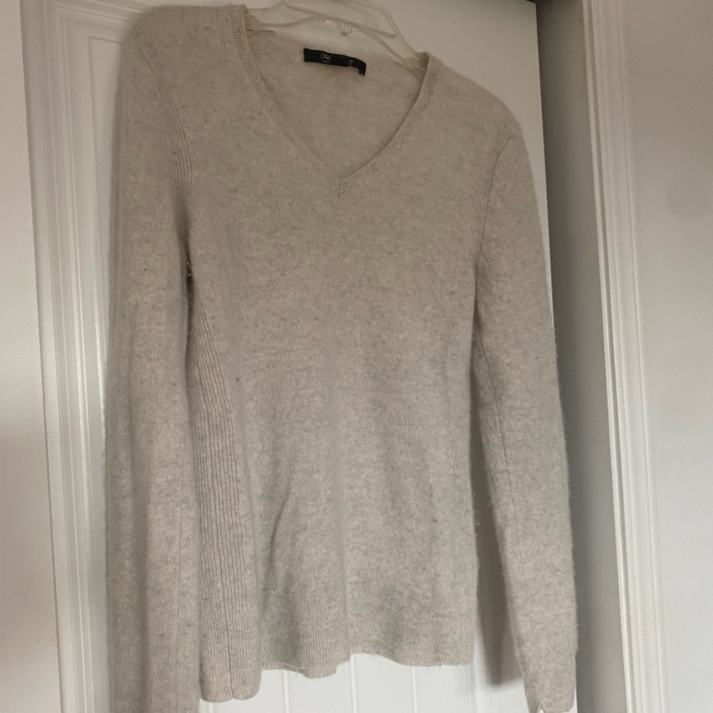 Saks Fifth Avenue Light Gray Cashmere Pullover Sweatee